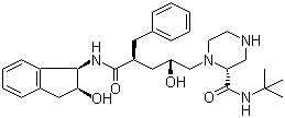 [1(1S,2R),5(S)]-2,3,5-Trideoxy-N-(2,3-dihydro-2-hydroxy-1H-inden-1-yl)-5-[2-[[(1,1-dimethylethyl)amino]carbonyl]-1-piperazinyl]-2-(phenylmethyl)-D-erythro-pentonamide Structure,150323-38-9Structure