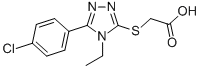 {[5-(4-Chlorophenyl)-4-ethyl-4h-1,2,4-triazol-3-yl]thio}aceticacid Structure,150536-01-9Structure