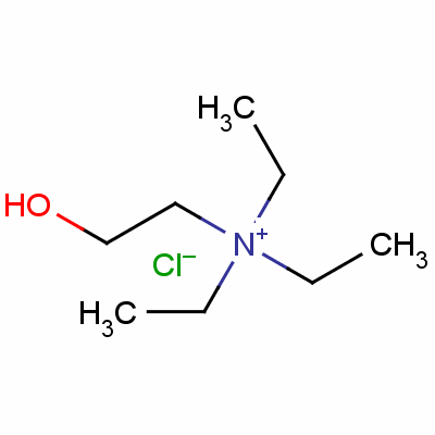 (2-羥乙基)氯化銨乙酯結(jié)構(gòu)式_152-22-7結(jié)構(gòu)式