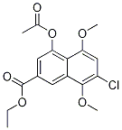 4-(Acetyloxy)-7-chloro-5,8-dimethoxy-2-naphthalenecarboxylic acid ethyl ester Structure,152039-03-7Structure