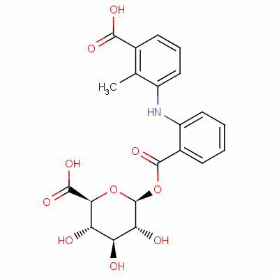 (2S,3S,4S,5R,6S)-6-[2-[(3-羧基-2-甲基苯基)氨基]苯甲?；鵠氧基-3,4,5-三羥基四氫吡喃-2-羧酸結(jié)構(gòu)式_152832-30-9結(jié)構(gòu)式