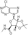 1-(6-Chloro-9h-purin-9-yl)-1-deoxy-n-methyl-2,3-o-isopropylidene-beta-d-ribofuranuronamide Structure,152918-47-3Structure