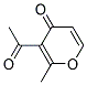 4H-pyran-4-one, 3-acetyl-2-methyl-(9ci) Structure,152996-58-2Structure