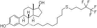 Estra-1,3,5(10)-triene-3,17-diol,7-[9-[(4,4,5,5,5-pentafluoropentyl)thio]nonyl]-,(7a,17b)- Structure,153004-31-0Structure