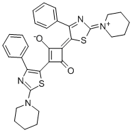 (4Z)-3-氧代-4-[4-苯基-2-(1-哌啶鎓亞基)-1,3-噻唑-5(2H)-亞基]-2-[4-苯基-2-(1-哌啶基)-1,3-噻唑-5-基]-1-環(huán)丁烯-1-醇結(jié)構(gòu)式_153119-21-2結(jié)構(gòu)式