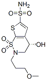 (S)-3,4-二氫-4-羥基-2-(3-甲氧基丙基)-2H-噻吩并[3,2-e]-1,2-噻嗪-6-磺胺-1,1-二氧化物結(jié)構(gòu)式_154127-42-1結(jié)構(gòu)式