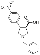 Trans-1-benzyl-4-(4-nitrophenyl)pyrrolidine-3-carboxylic acid Structure,154205-80-8Structure