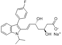 (3S,5R,6E)-7-[3-(4-氟苯基)-1-異丙基-1H-吲哚-2-基]-3,5-二羥基-6-庚烯酸結(jié)構(gòu)式_155229-76-8結(jié)構(gòu)式