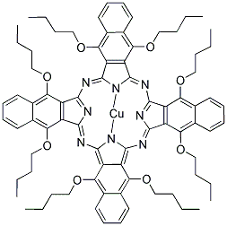 Copper(ii) 5,9,14,18,23,27,32,36-octabutoxy-2,3-naphthalocyanine Structure,155773-67-4Structure