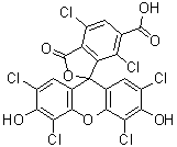 2,4,4,5,7,7-Hexachloro-3,6-dihydroxy-3-oxo-3h-spiro[isobenzofuran-1,9-xanthene]-6-carboxylicacid Structure,155911-16-3Structure