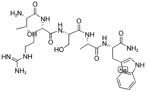 L-蘇氨酰-L-精氨酰-L-絲氨酰-L-丙氨酰-L-色氨酰胺結(jié)構(gòu)式_155918-12-0結(jié)構(gòu)式