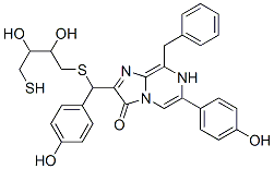 2-[[(2,3-二羥基-4-疏基丁基)硫代](4-羥基苯基)甲基]-6-(4-羥基苯基)-8-(苯基甲基)-咪唑并[1,2-a]吡嗪-3(7h)-酮結(jié)構(gòu)式_157636-27-6結(jié)構(gòu)式