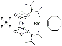 1,1-Bis(di-i-propylphosphino)ferrocene(1,5-cyclooctadiene)rhodium(i) tetrafluoroborate Structure,157772-65-1Structure