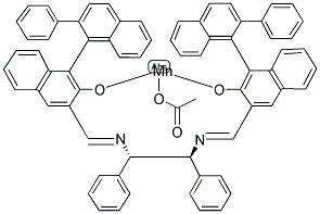 乙酸(1S,2S)-N,N-雙[(R)-2-羥基-2-苯基-1,1-聯(lián)萘基-3-基亞甲基]-1,2-二苯基乙二胺合錳(III)結(jié)構(gòu)式_158052-18-7結(jié)構(gòu)式