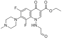 6,8-Difluoro-1-(formylmethylamino)-7-(4-methylpiperazin-1-yl)-4-oxo-1,4-dihydroquinoline-3-carboxylic acid ethyl ester Structure,158585-86-5Structure