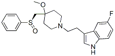 5-F氟-3-[2-[4-甲氧基-4-[[(r)-苯基亞磺?；鵠甲基]-1-哌啶基]乙基]-1H-吲哚結(jié)構(gòu)式_158848-32-9結(jié)構(gòu)式