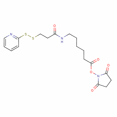 琥珀酰亞胺基6-[3-(2-吡啶基二硫代)丙酰胺基]己酸酯結(jié)構(gòu)式_158913-22-5結(jié)構(gòu)式