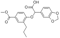 Methyl 4-(benzo[1,3]dioxol-5-yl-carboxymethoxy)-3-propylbenzoate Structure,159590-92-8Structure