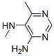 Pyrimidine, 4-amino-6-methyl-5-(methylamino)- (8ci) Structure,15996-42-6Structure