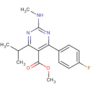 5-Pyrimidinecarboxylic acid,4-(4-fluorophenyl)-2-(methylamino)-6-(1-methylethyl)-methyl ester Structure,160009-36-9Structure