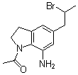 Ethanone, 1-[7-amino-5-(2-bromopropyl)-2,3-dihydro-1H-indol-1-yl]- Structure,160968-95-6Structure