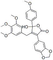 3-(1,3-Benzodioxol-5-yl)-5-hydroxy-5-(4-methoxyphenyl)-4-(3,4,5-trimethoxybenzyl)-2(5h)-furanone Structure,162256-50-0Structure