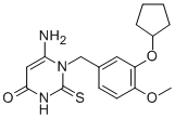 6-Amino-1-[3-(cyclopentyloxy)-4-methoxybenzyl]-2-thioxo-2,3-dihydropyrimidin-4(1h)-one Structure,162279-51-8Structure