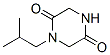 2,5-Piperazinedione,1-isobutyl-(8ci) Structure,16350-84-8Structure