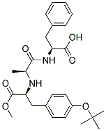 (s)-(9ci)-n-[n-[1-[[4-(1,1-二甲基乙氧基)苯基]甲基]-2-甲氧基-2-氧代乙基]-l-丙氨?；鵠-L-苯基丙氨酸結(jié)構(gòu)式_163659-45-8結(jié)構(gòu)式