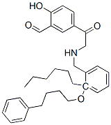 2-Hydroxy-5-[[[6,6-(4-phenylbutoxy)hexylbenzyl]amino]acetyl]benzaldehyde Structure,163923-19-1Structure