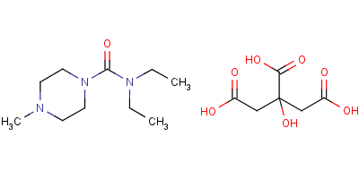 Diethylcarbamazine citrate Structure,1642-54-2Structure