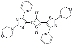 (4E)-4-[2-(嗎啉-4-鎓-4-亞基)-4-苯基-1,3-噻唑-5(2H)-亞基]-2-[2-(4-嗎啉基)-4-苯基-1,3-噻唑-5-基]-3-氧代-1-環(huán)丁烯-1-醇結(jié)構(gòu)式_164534-27-4結(jié)構(gòu)式