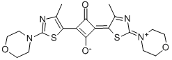 (4E)-4-[4-甲基-2-(嗎啉-4-鎓-4-亞基)-1,3-噻唑-5(2H)-亞基]-2-[4-甲基-2-(4-嗎啉基)-1,3-噻唑-5-基]-3-氧代-1-環(huán)丁烯-1-醇結(jié)構(gòu)式_164534-34-3結(jié)構(gòu)式