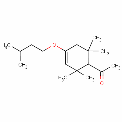 Ethanone, 1-[2,2,6,6-tetramethyl-4-(3-methylbutoxy)-3-cyclohexen-1-yl]- Structure,16556-55-1Structure