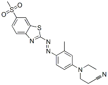 3-[Ethyl[3-methyl-4-[[6-(methylsulphonyl)benzothiazol-2-yl]azo]phenyl]amino]propiononitrile Structure,16588-67-3Structure