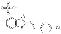 2-((P-chlorophenyl)azo)-3-methylbenzothiazoliumperchlorate Structure,16600-06-9Structure