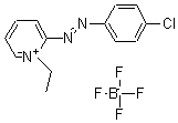 2-((P-chlorophenyl)azo)-1-ethylpyridiniumTetrafluoroborate Structure,16600-15-0Structure