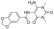 n-(6-氨基-1,2,3,4-四氫-1,3-二甲基-2,4-二氧代-5-嘧啶)-1,3-苯并二氧雜環(huán)戊烯-5-羧酰胺結(jié)構(gòu)式_166115-71-5結(jié)構(gòu)式