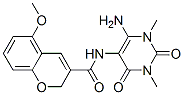 n-(6-氨基-1,2,3,4-四氫-1,3-二甲基-2,4-二氧代-5-嘧啶)-5-甲氧基-2H-1-苯并吡喃-3-羧酰胺結(jié)構(gòu)式_166115-86-2結(jié)構(gòu)式