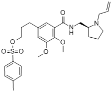 (S)-2,3-二甲氧基-5-[3-[[(4-甲基苯基)-磺?；鵠氧基]-丙基]-N-[[1-(2-丙烯基)-2-吡咯烷]甲基]-苯甲酰胺結(jié)構(gòu)式_166173-74-6結(jié)構(gòu)式