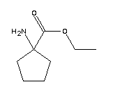 1-氨基環(huán)戊烷-1-羧酸乙酯結(jié)構(gòu)式_1664-35-3結(jié)構(gòu)式