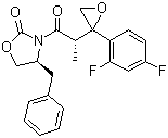 (4S)-3-[(2r)-2-[(2r)-2-(2,4-二氟苯基)-2-環(huán)氧乙烷]-1-氧代丙基]-4-(苯基甲基)-2-噁唑烷酮結(jié)構(gòu)式_166948-47-6結(jié)構(gòu)式