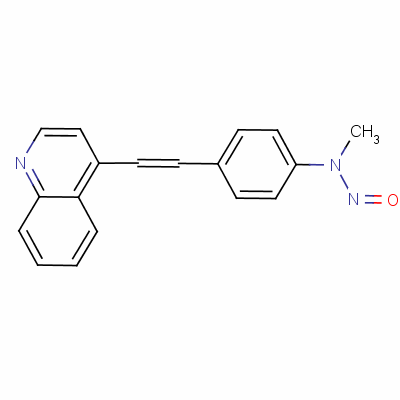 Benzenamine,n-methyl-n-nitroso-4-[2-(4-quinolinyl)ethenyl]- Structure,16699-10-8Structure