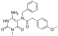  n-(4-氨基-1,2,3,6-四氫-1-甲基-2,6-二氧代-5-嘧啶)-4-甲氧基-n-(苯基甲基)-苯乙酰胺結(jié)構(gòu)式_167299-14-1結(jié)構(gòu)式