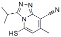 1,2,4-Triazolo[4,3-a]pyridine-8-carbonitrile, 5-mercapto-7-methyl-3-(1-methylethyl)- Structure,168260-77-3Structure