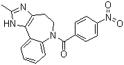 (2-Methyl-4,5-dihydrobenzo[b]imidazo[4,5-d]azepin-6(1h)-yl)(4-nitrophenyl)methanone Structure,168626-71-9Structure