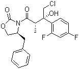 (4S)-3-[(2r,3r)-4-氯-3-(2,4-二氟苯基)-3-羥基-2-甲基-1-氧代丁基]-4-(苯基甲基)-2-噁唑烷酮結(jié)構(gòu)式_169218-76-2結(jié)構(gòu)式