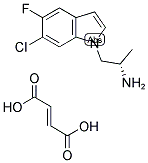 (As)-6-chloro-5-fluoro-alpha-methyl-1h-indole-1-ethanamine fumarate Structure,169675-09-6Structure