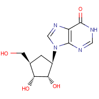 9-[(1r,2s,3r,4r)-2,3-二羥基-4-(羥基甲基)環(huán)戊基]-1,9-二氫-6H-嘌呤-6-酮結(jié)構(gòu)式_16975-94-3結(jié)構(gòu)式