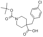 1-(Tert-butoxycarbonyl)-4-(4-chlorobenzyl)piperidine-4-carboxylic acid Structure,170284-71-6Structure